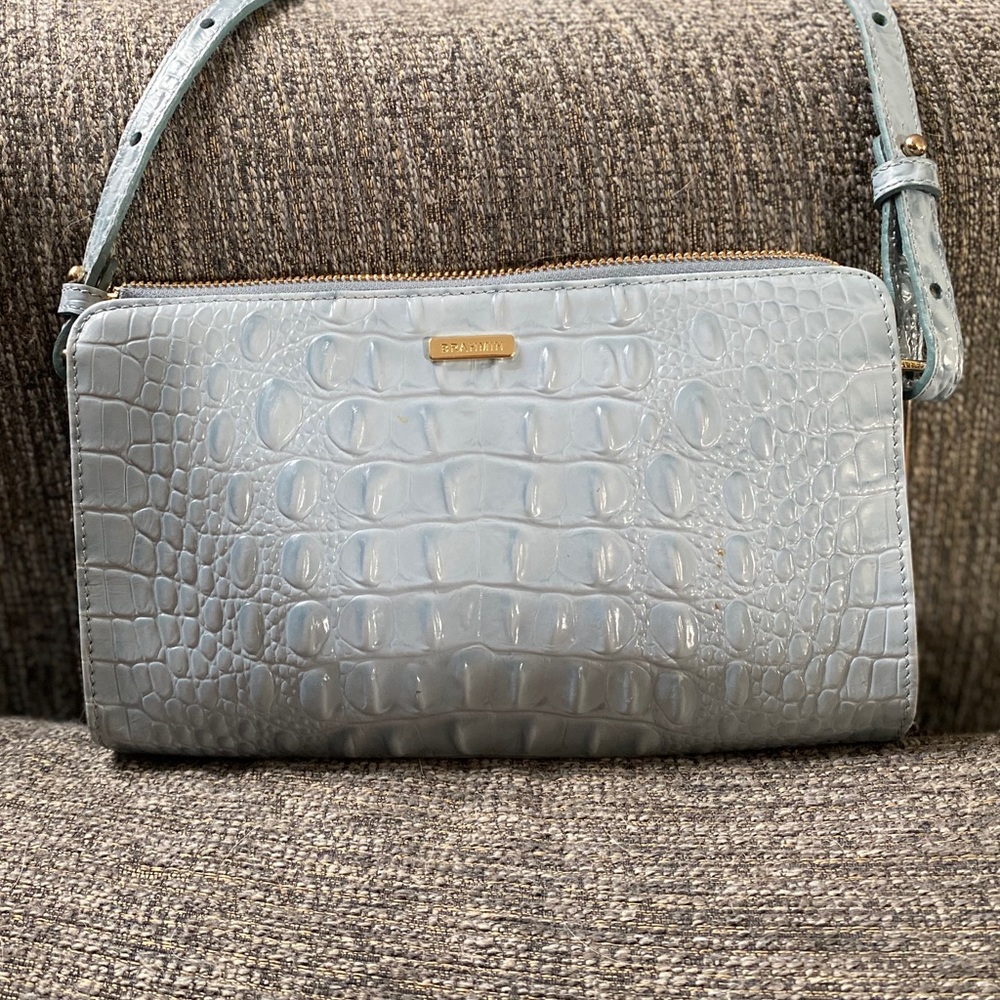 Brahmin Sienna Sky Melbourne Leather Crossbody Bag